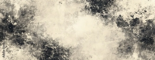 Fototapeta Refined grunge black and white background with soft beige touches, designed with a distressed effect and seamless gradient transitions for a professional look