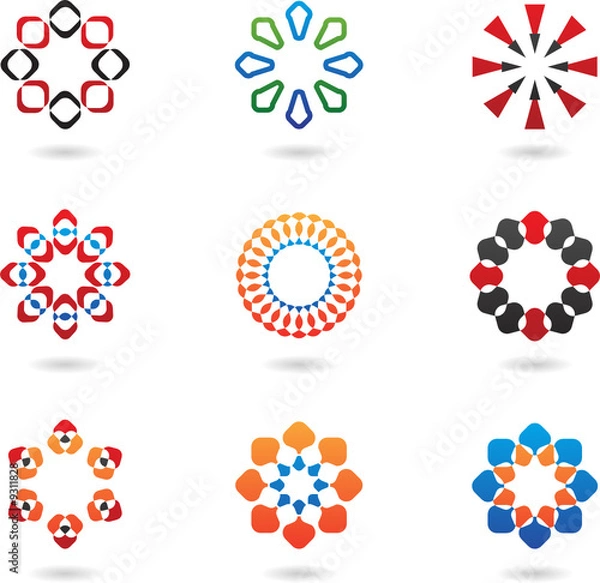 Fototapeta lots of icons and graphic design elements