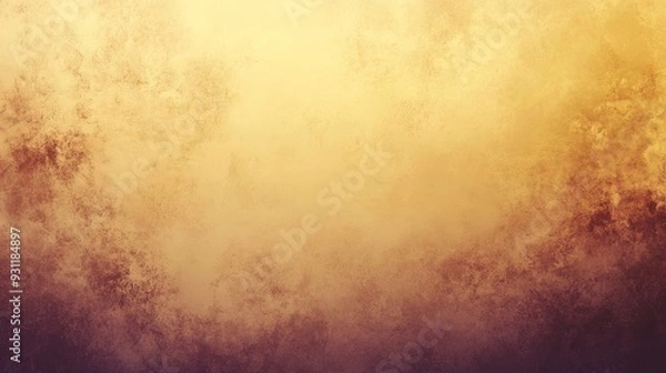 Fototapeta Gradient diffuse background illustration with plum and gold hues, showcasing subtle color differences, high-resolution 8k graphic art.
