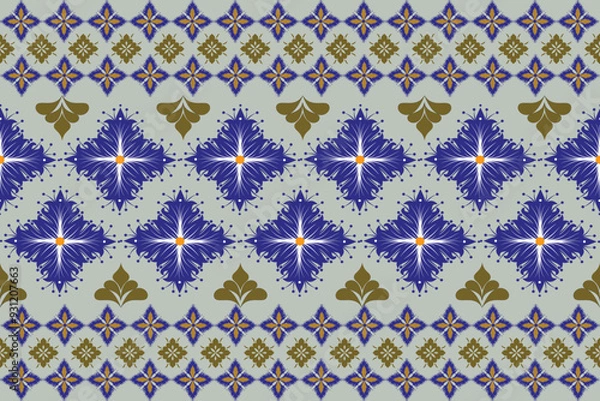 Obraz Oreintal Flora Damask Seamless pattern  embroidery, Indian style.  art ornament print.Design for carpet, cover,wallpaper, wrapping, fabric, clothing  ,thai art pattern