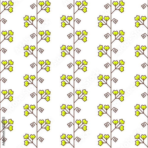 Obraz seamless pattern with geometrical floral element