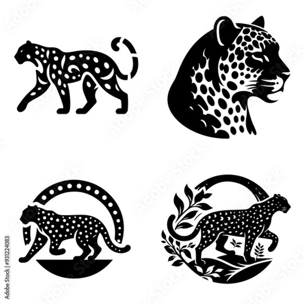 Obraz Panther icon silhouette