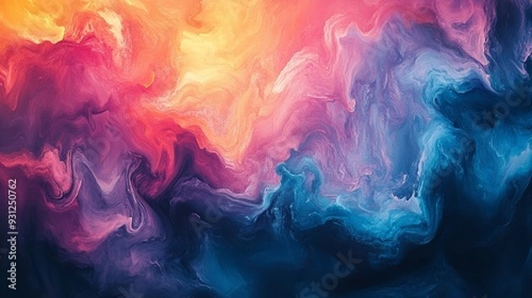 Fototapeta Abstract art background with vibrant colors and brush strokes.