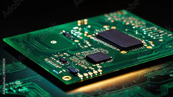 Obraz AI-Generated Tea Photo with Circuit Board Design