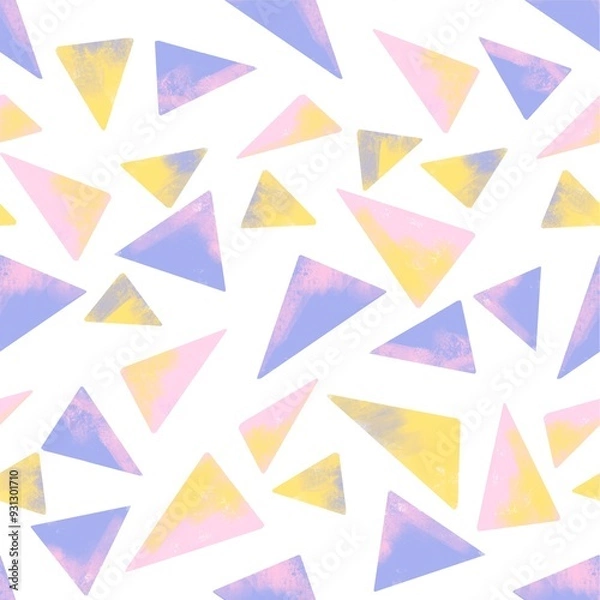 Obraz Seamless abstract geometric pattern. Triangular pattern, mosaic background.