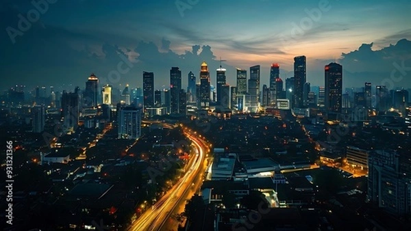 Obraz jakarta citylight