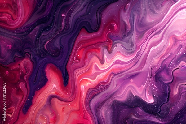 Fototapeta Colorful abstract wallpaper inspired by the Northern Lights, swirling & mesmerizing patterns of vibrant colors spread across the sky. Aurora Borealis Whispers abstract wallpaper concept banner, 