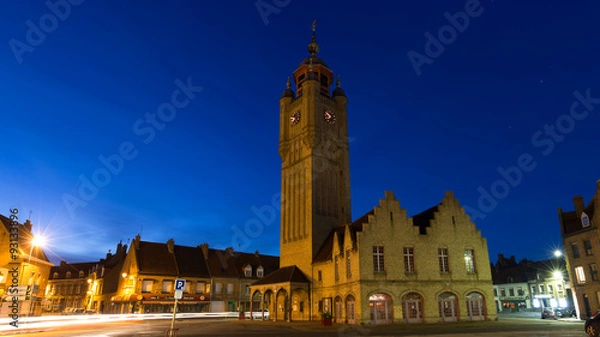 Obraz The Belfort in Bergues, Nord Pas de Calais in France, A World Heritage Site