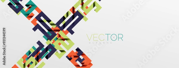 Fototapeta Color bend lines with shadow texture effect. Vector Illustration For Wallpaper, Banner, Background, Card, Book Illustration, landing page