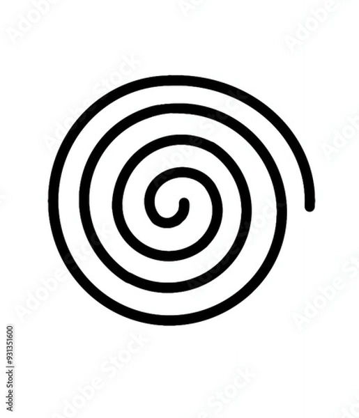 Fototapeta Japanese pattern和柄の黒のうずまき