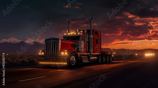 Fototapeta Photo of american truck