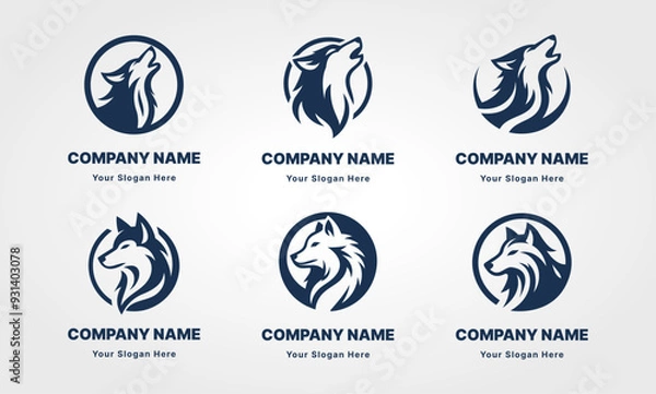Obraz 6 Wolf Logo Vectors for Your Brand