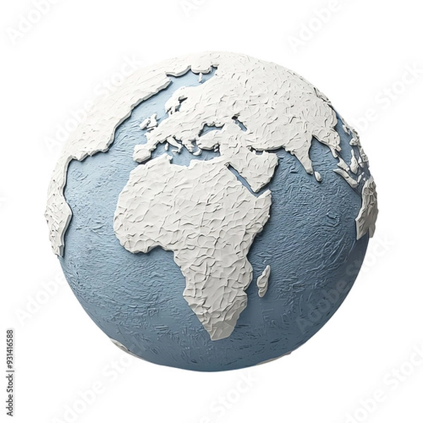 Obraz A 3D globe representation showing continents and oceans.