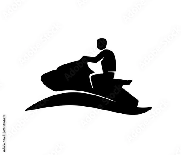 Obraz Jet Ski Rider Vector Icon