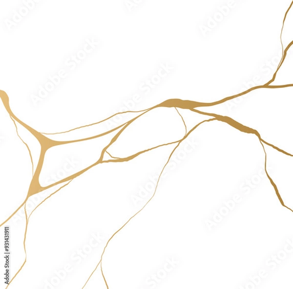 Obraz Golden Kintsugi Crack Pattern