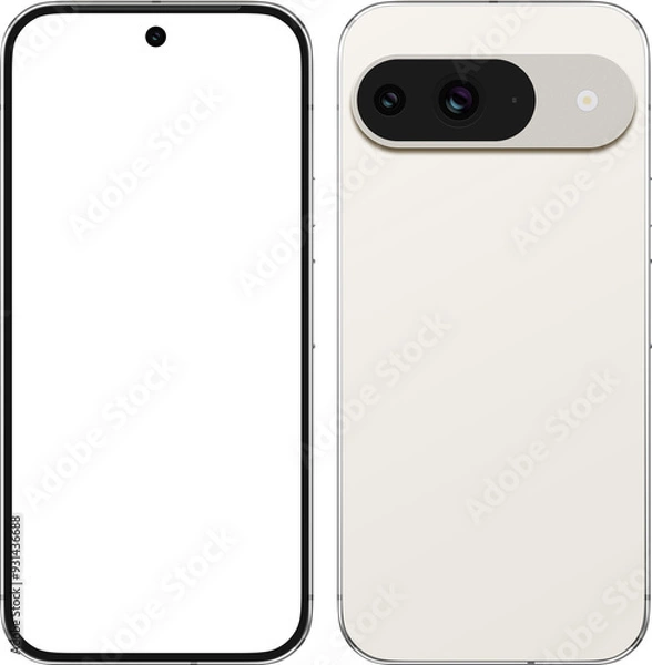 Fototapeta android smartphone mockup. google pixel 9 realistic mockup