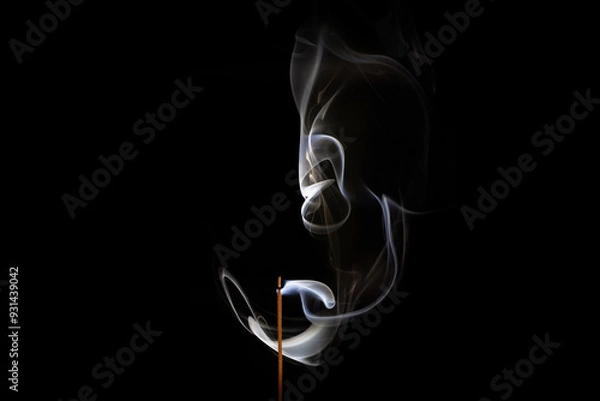 Fototapeta The constantly changing form of smoke