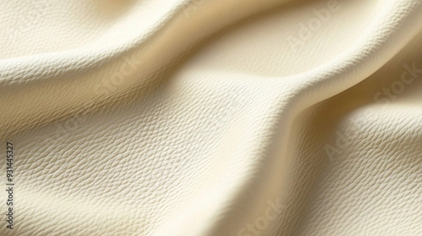 Obraz Light beige folded leather texture background.