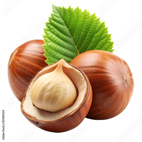 Fototapeta Hazelnut isolated on transparent background png
