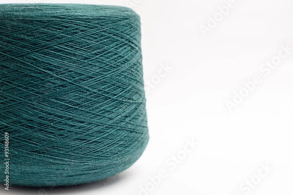 Fototapeta Color cone of silk on white background