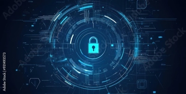 Obraz Circular Digital Lock Interface