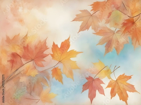 Obraz autumn leaves background