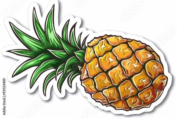 Obraz ai generative pineapple cartoon art
