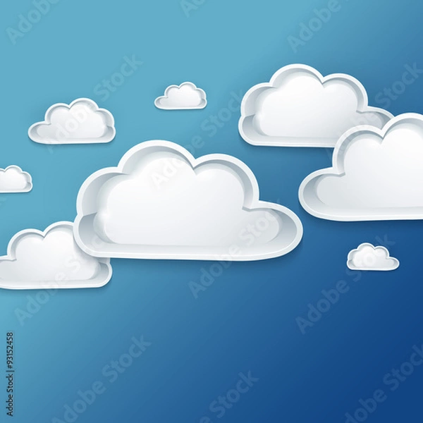 Fototapeta Creative cloud background for your business.