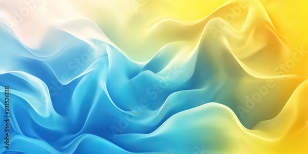 Fototapeta Create a dynamic summer-themed abstract background with a blue and yellow gradient 