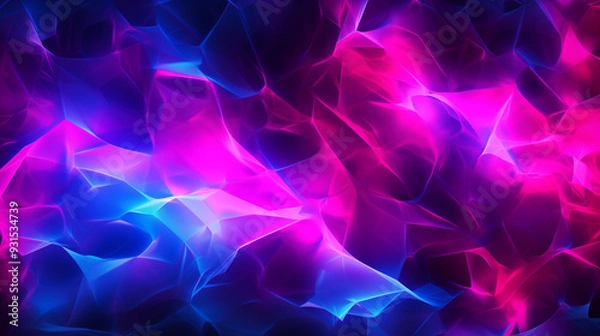 Obraz Abstract design with blue and pink waves