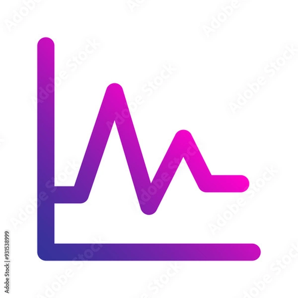 Fototapeta fluctuation gradient icon