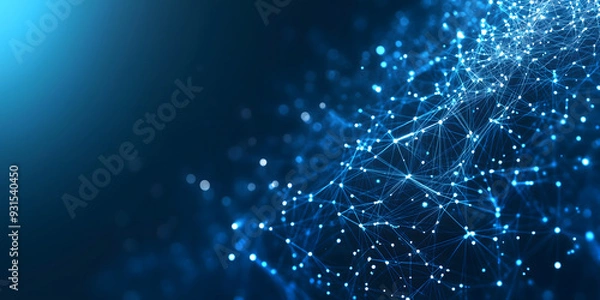 Obraz Blue Abstract background Elegant Blue Banner Concept