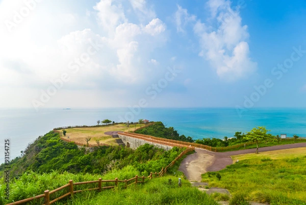 Obraz 沖縄県　南城市　知念岬の風景