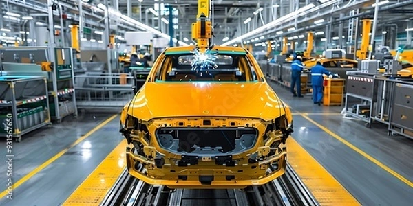 Fototapeta Vehicle Assembly Line	
