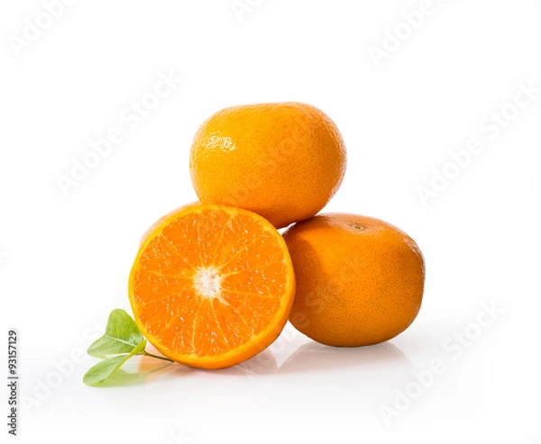 Fototapeta orange fruit isolated with clipping path