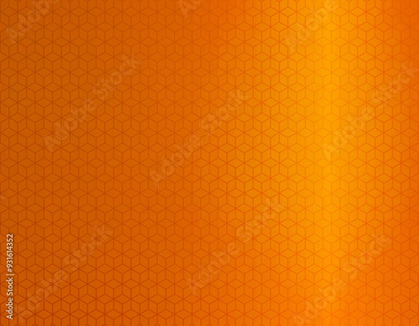 Obraz 金色のグラデーションの立方体背景　幾何学模様