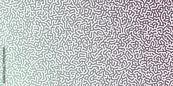 Fototapeta Abstract Reaction-diffusion or Turing pattern natural texture coral purple gradient colour scheme. Linear design with biological shapes. Organic lines in memphis. abstract turing organic wallpaper.	
