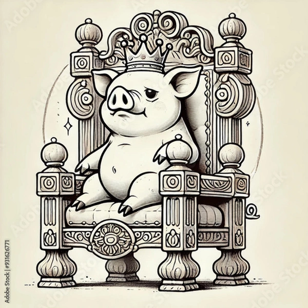 Obraz king pig