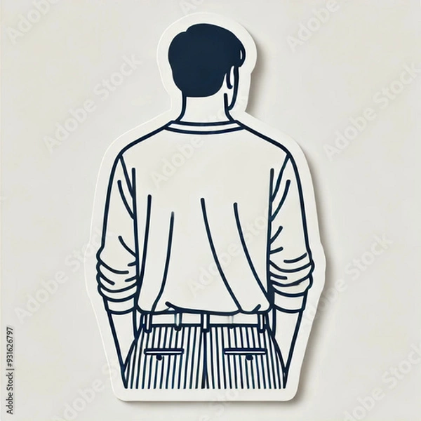 Obraz man from behind