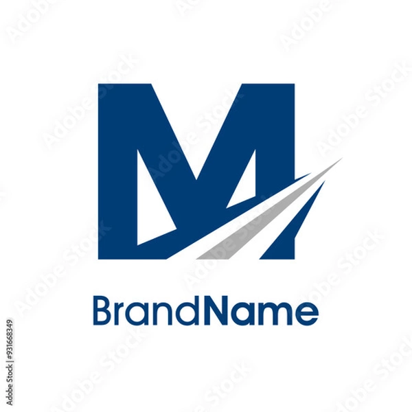 Obraz Simple Initial M Road Logo