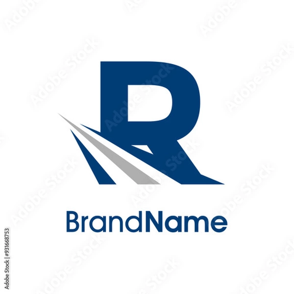 Obraz Simple Initial R Road Logo