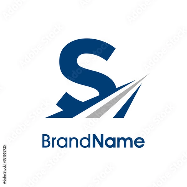 Obraz Simple Initial S Road Logo
