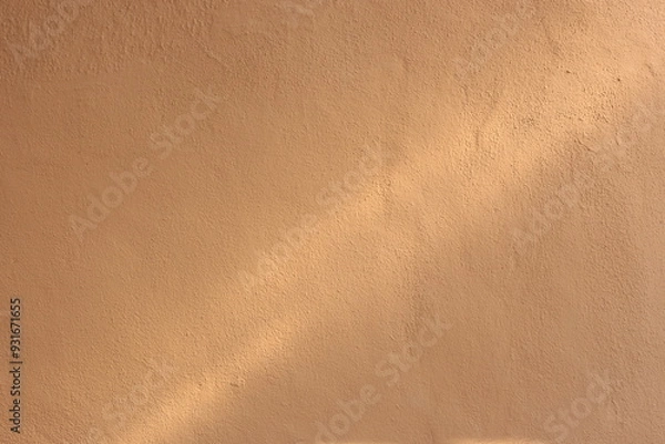 Obraz Soil wall texture of clay house structure with sunlight. Mud background