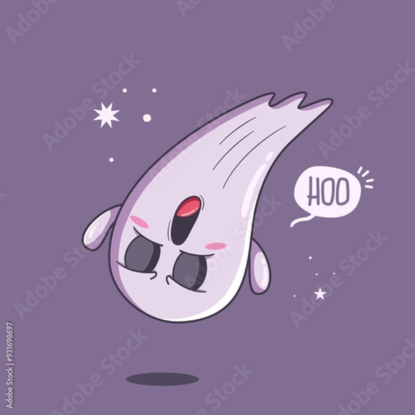 Obraz Ghost That Flying From Above Vector Illustration