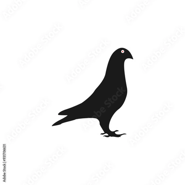 Fototapeta silhouette of pigeon dove vector design