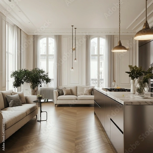 Fototapeta Elegance in Simplicity: A Modern Home Interior