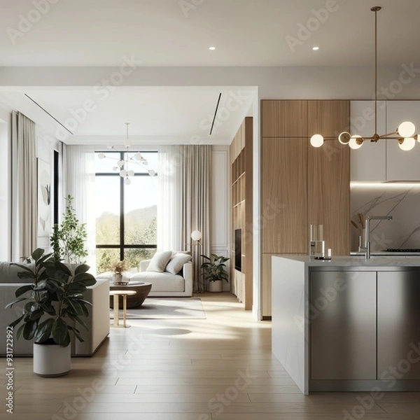 Fototapeta Elegance in Simplicity: A Modern Home Interior