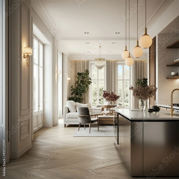 Fototapeta Elegance in Simplicity: A Modern Home Interior