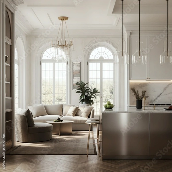 Fototapeta Elegance in Simplicity: A Modern Home Interior