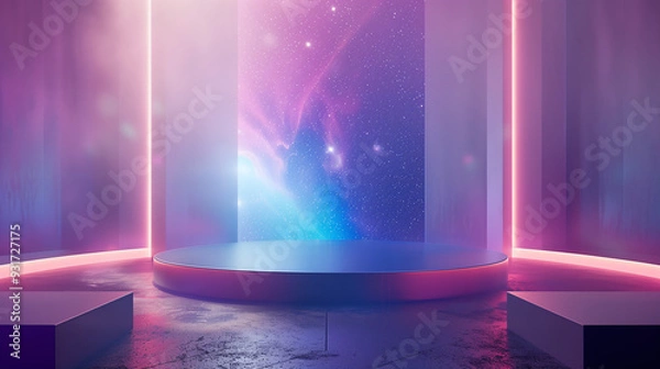 Fototapeta Minimalist White Podium for Product Display